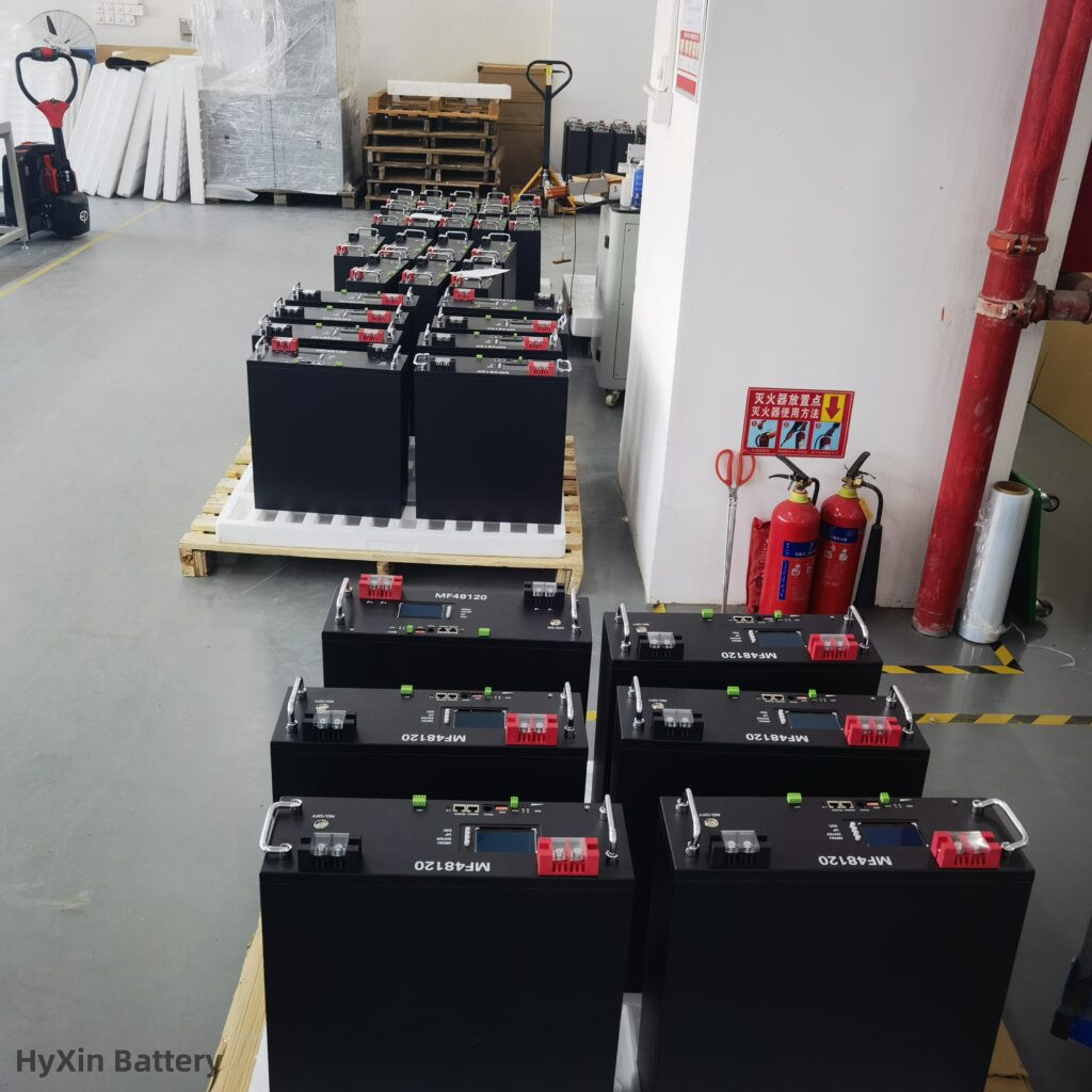 LiFePO4 200Ah 48V floor-standing 10kwh high power output for RVs Household solar battery system HYXinbattery