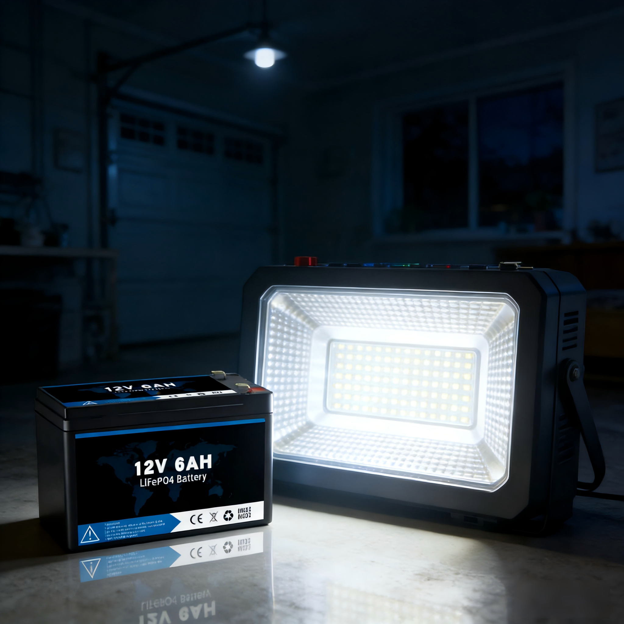 News 22 LiFePO4 Battery 12.8V 6AH Power 50W LED News