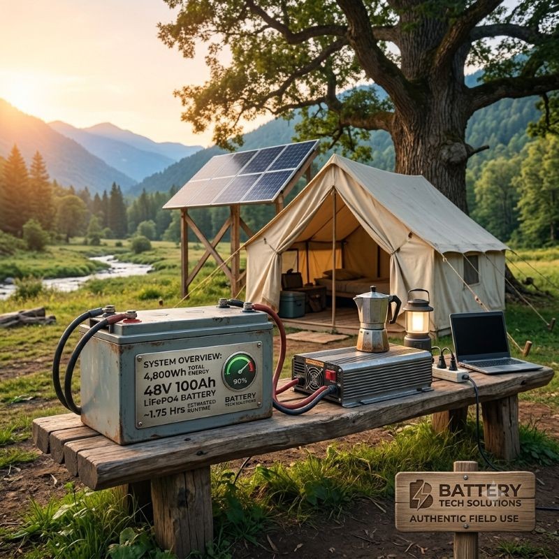 Efficiency and Runtime: How Long Will a 48V 100Ah LiFePO4 Battery Power a 2000W Inverter? 1 48v 100AH Efficiency and Runtime: How Long Will a 48V 100Ah LiFePO4 Battery Power a 2000W Inverter?